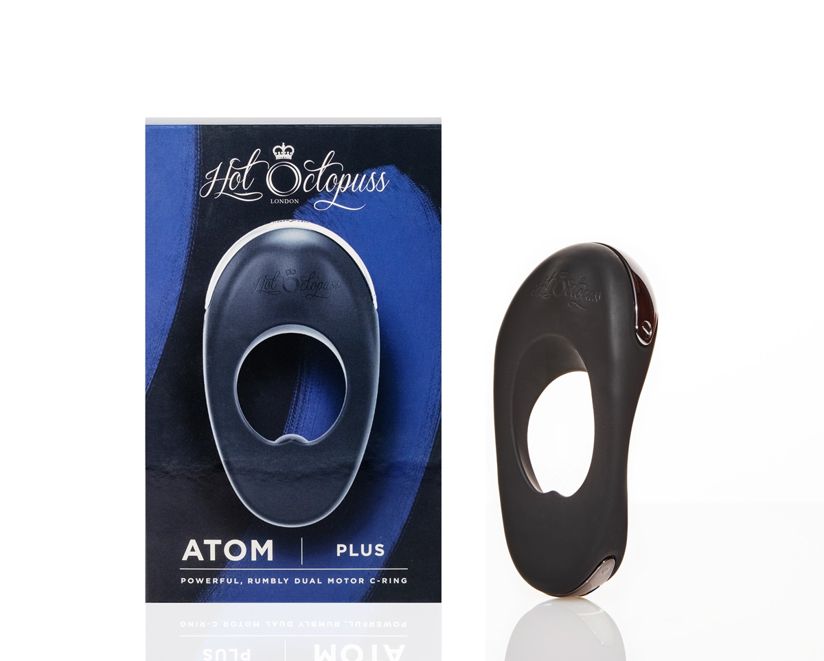 ATOM PLUS Мощное гибкое эрекционное виброкольцо с двумя виброэлементами