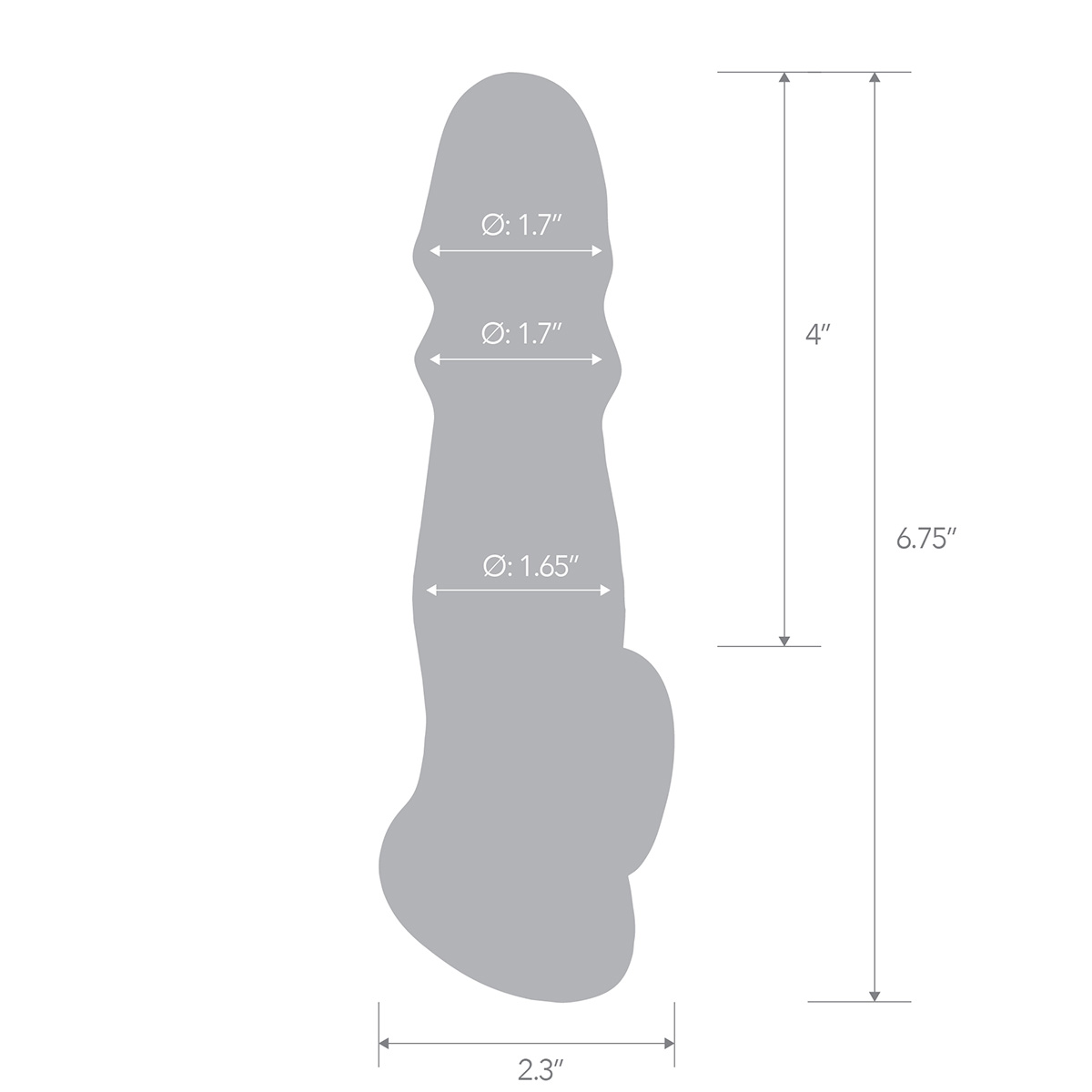 BlueLine Прозрачная насадка для пениса Girthy 6,75in Penis Enhancing Sleeve Extension