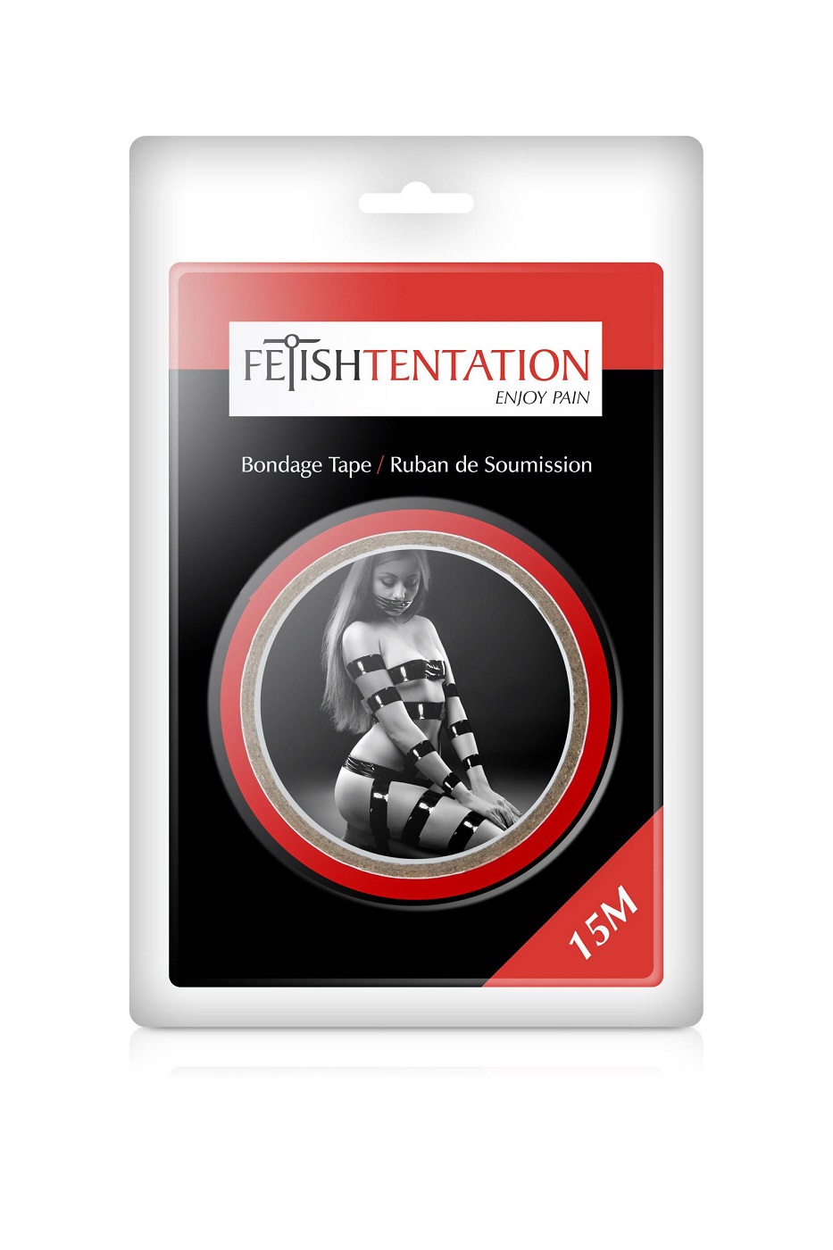 Fetish Tentation Красный скотч для фиксации, 15 метров