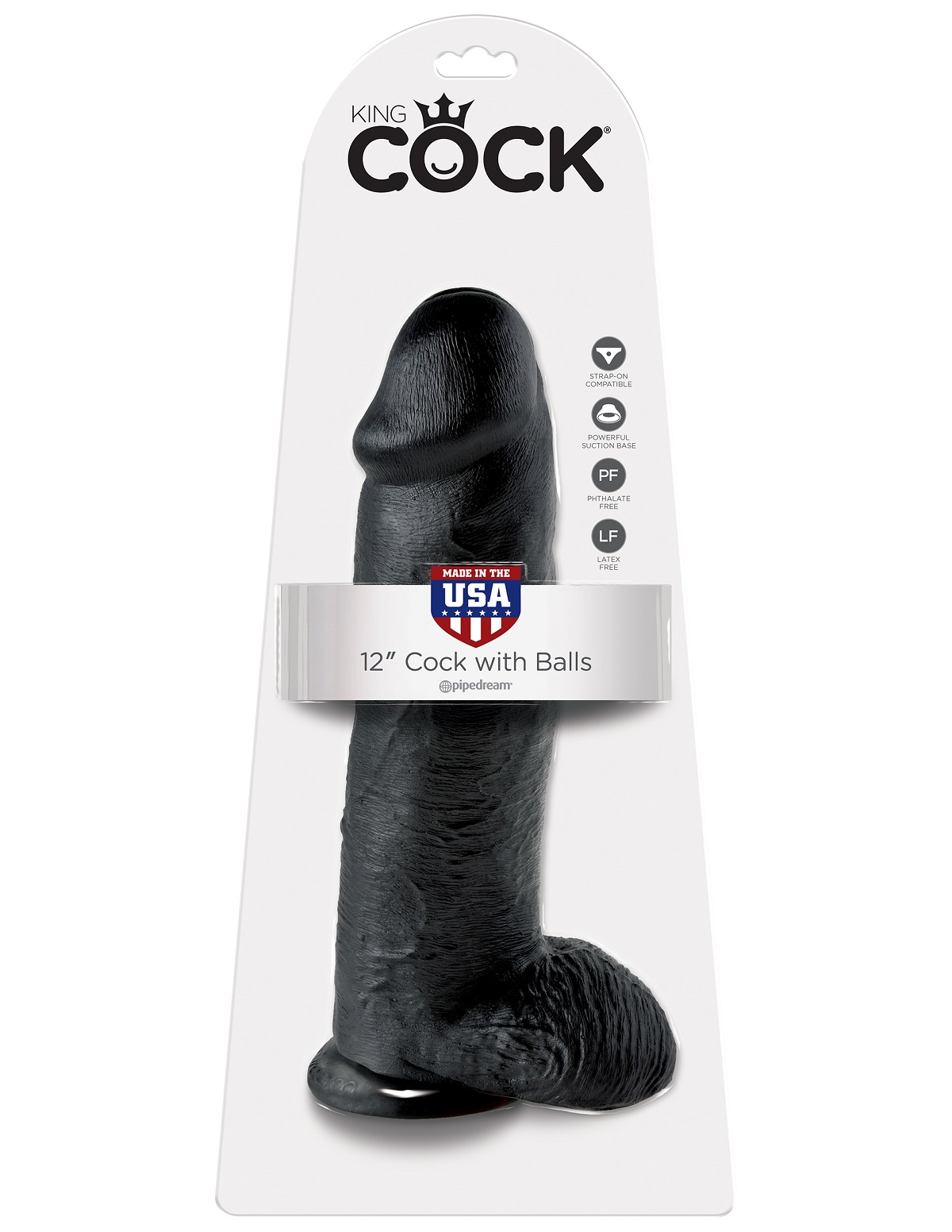 Фаллоимитатор на присоске черный King Cock