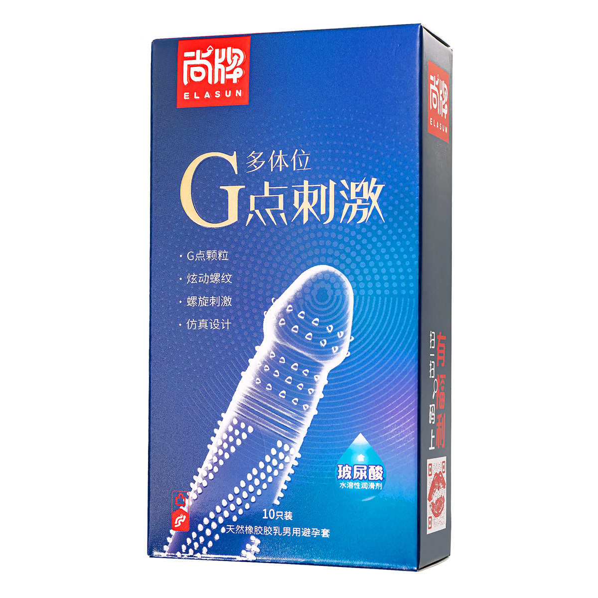 Elasun Ребристые презервативы с крупными точками Elasun G-spot Stimulation - 1 уп (10 шт)