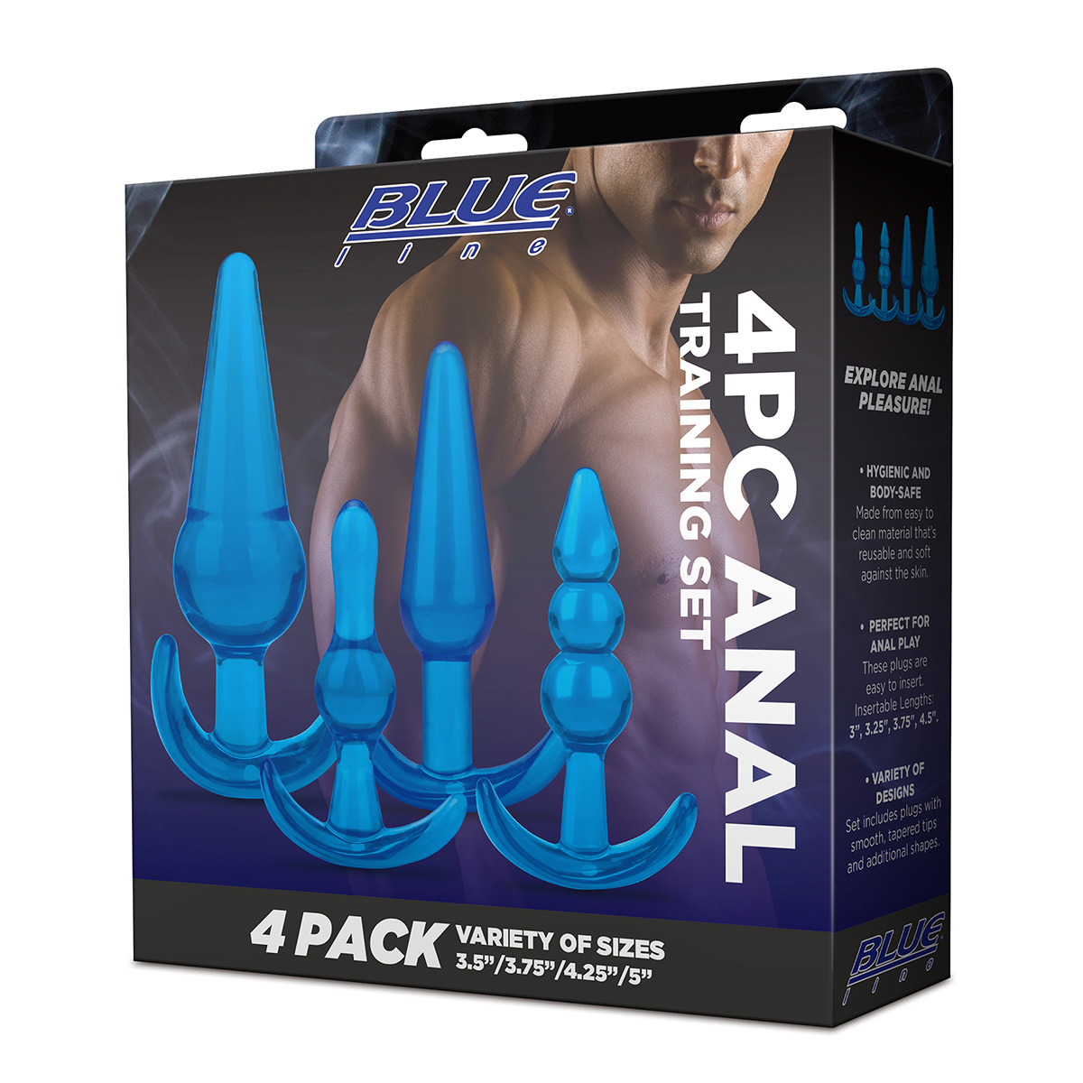BlueLine Тренировочный набор из 4 анальных плагов Anal Training Set