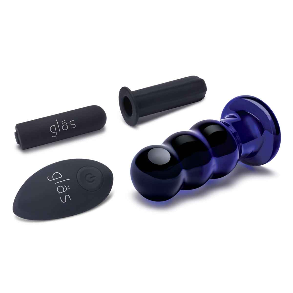 Glas Вибрирующий плаг на дистанционном управлении BEADED BUTTPLUG