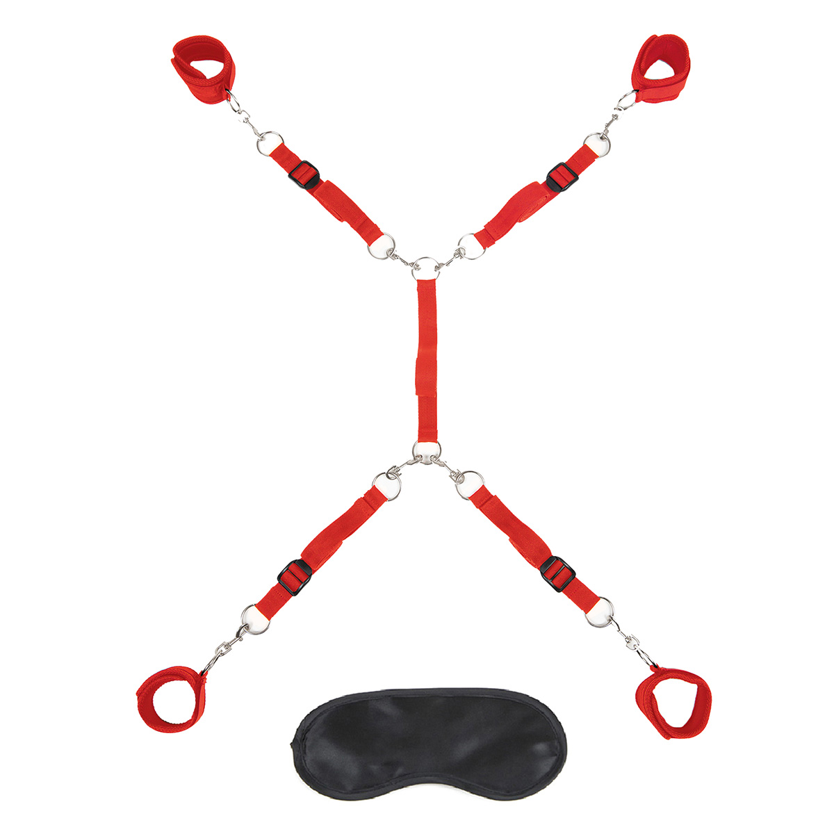 Lux Fetish Фиксатор позиций для рук и ног красный Classic Bedspreader