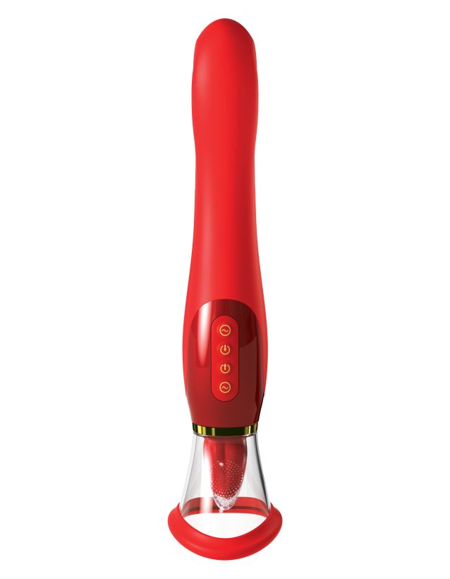 Двухсторонний вибростимулятор Fantasy For Her Ultimate Pleasure 24K Gold Luxury Edition
