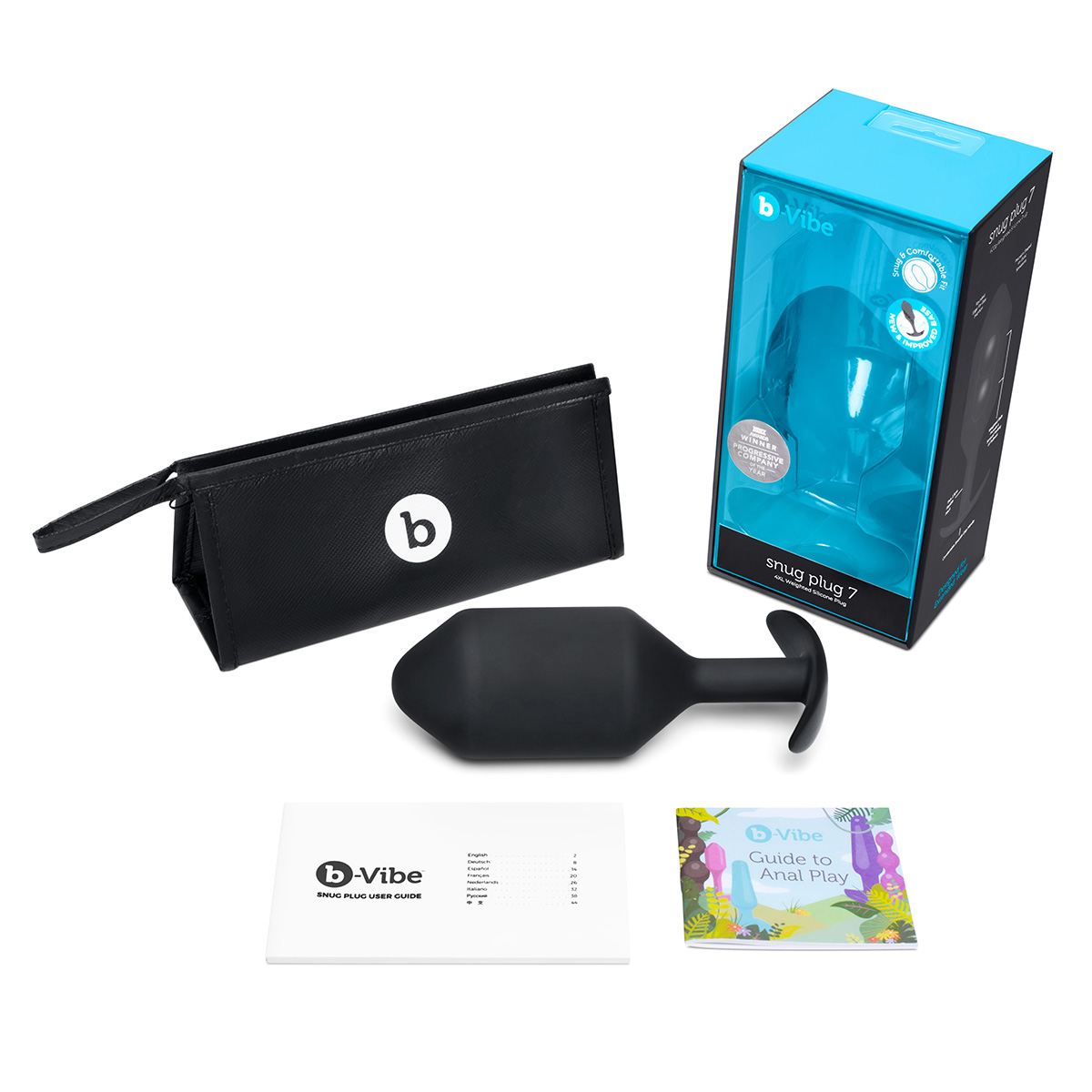 b-Vibe Профессиональная пробка для ношения B-vibe Snug Plug 7 черная
