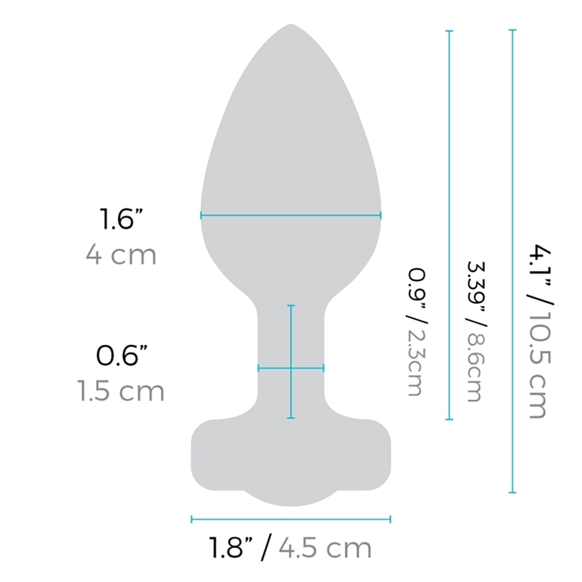 b-Vibe Анальный алый плаг с кристаллом-сердцем VIBRATING HEART SHAPE JEWEL PLUG M/L