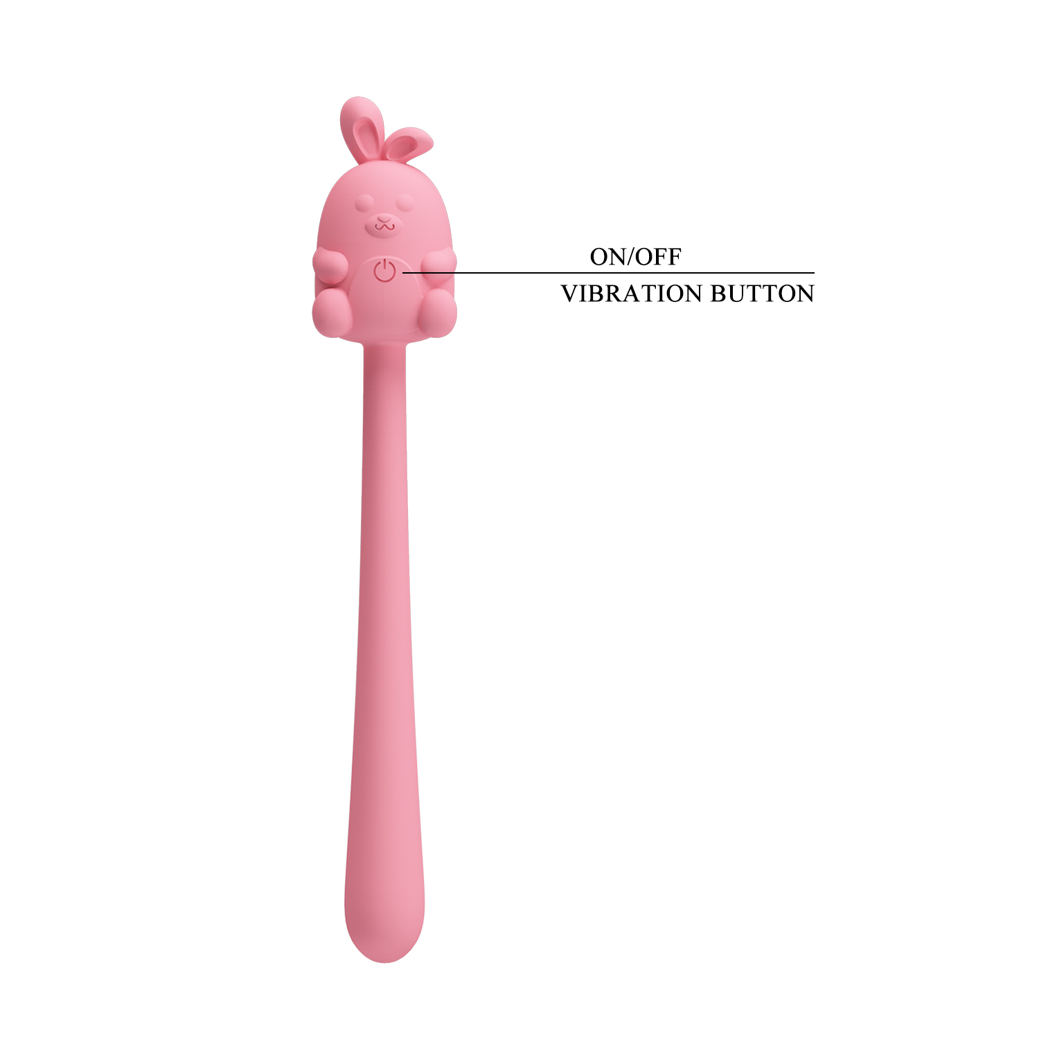 Мини-вибростимулятор Cute Bunny, розовый