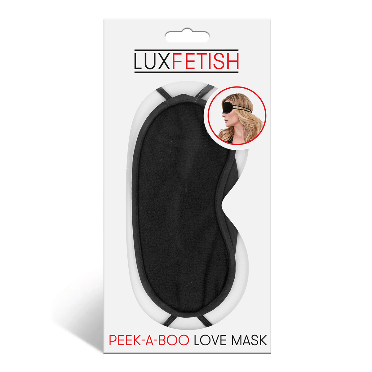 Lux Fetish Маска черная на глаза PEEK-A-BOO LOVE MASK