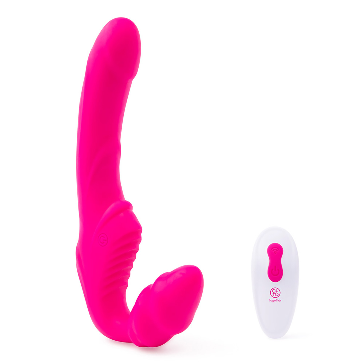Together Toy Безремневой страпон на радиоуправлении Strapless Together