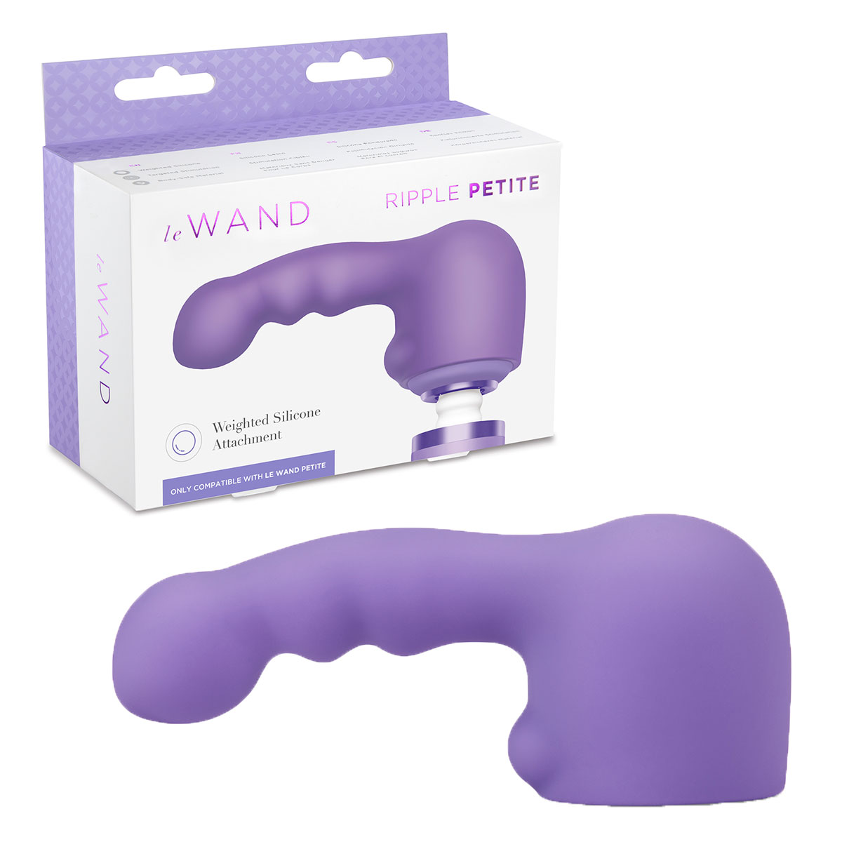 le WAND Утяжеленная насадка для массажера Le Wand RIPPLE VIOLET