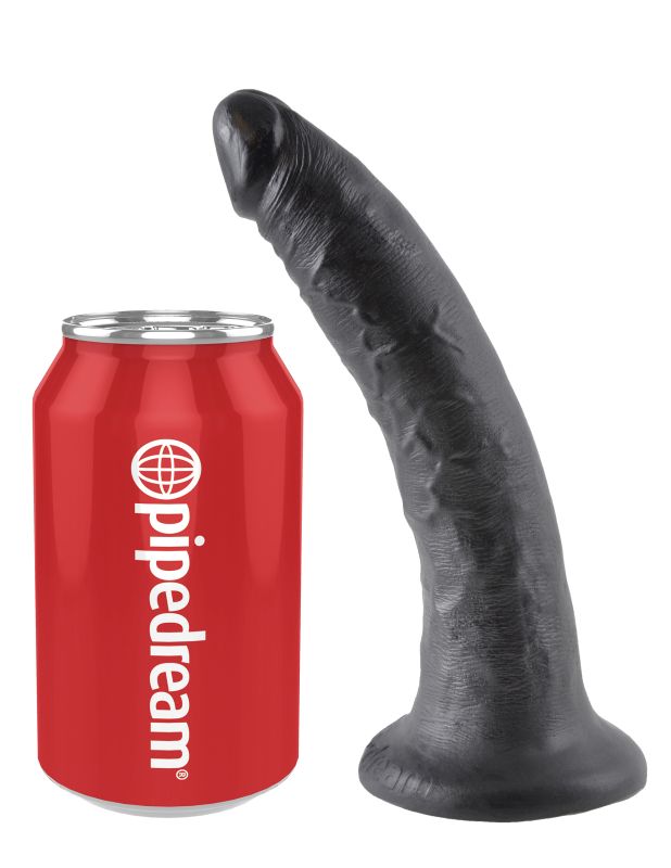 Фаллоимитатор на присоске черный King Cock 7