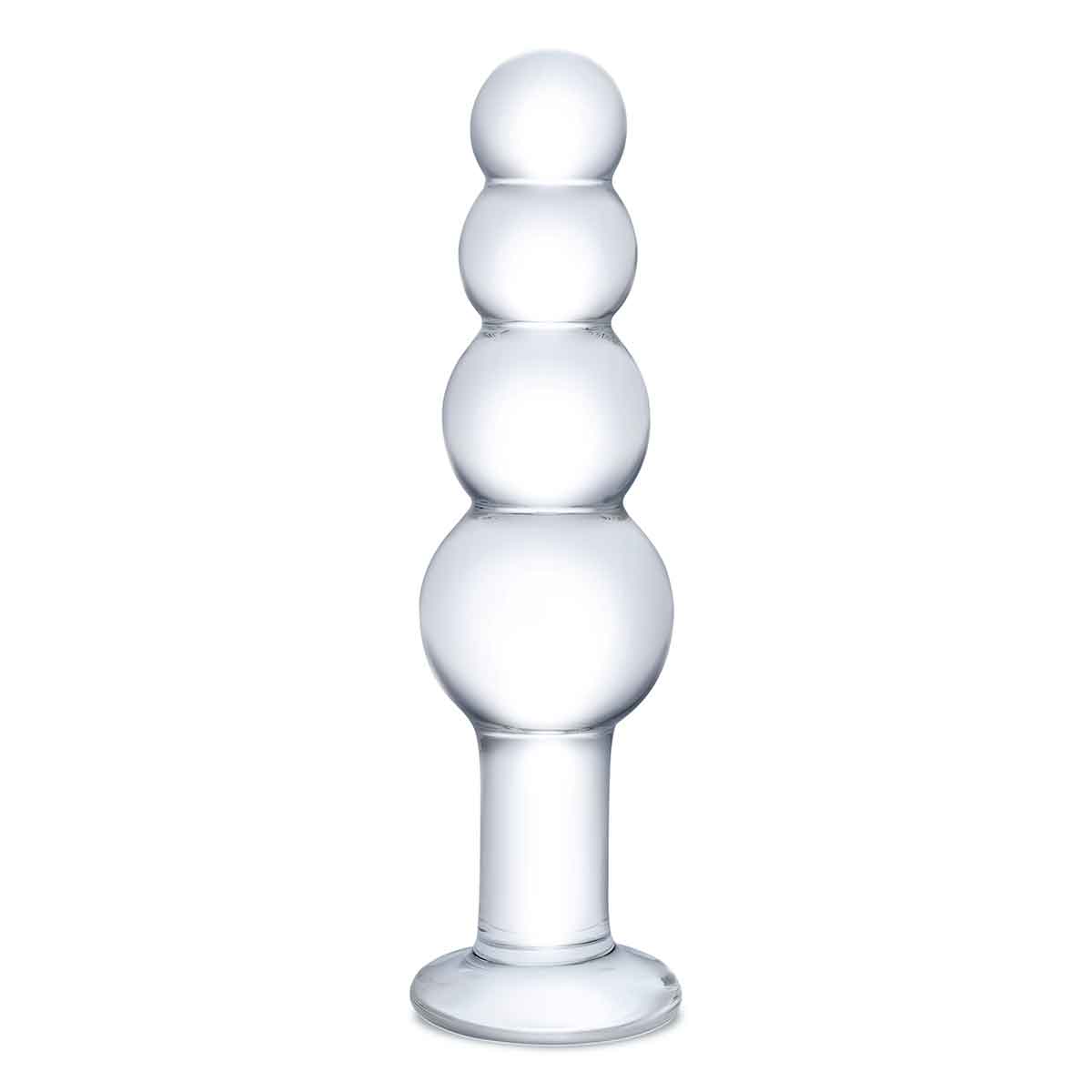Glas Анальная прозрачная пирамида 7,25in BEADED BUTT PLUG