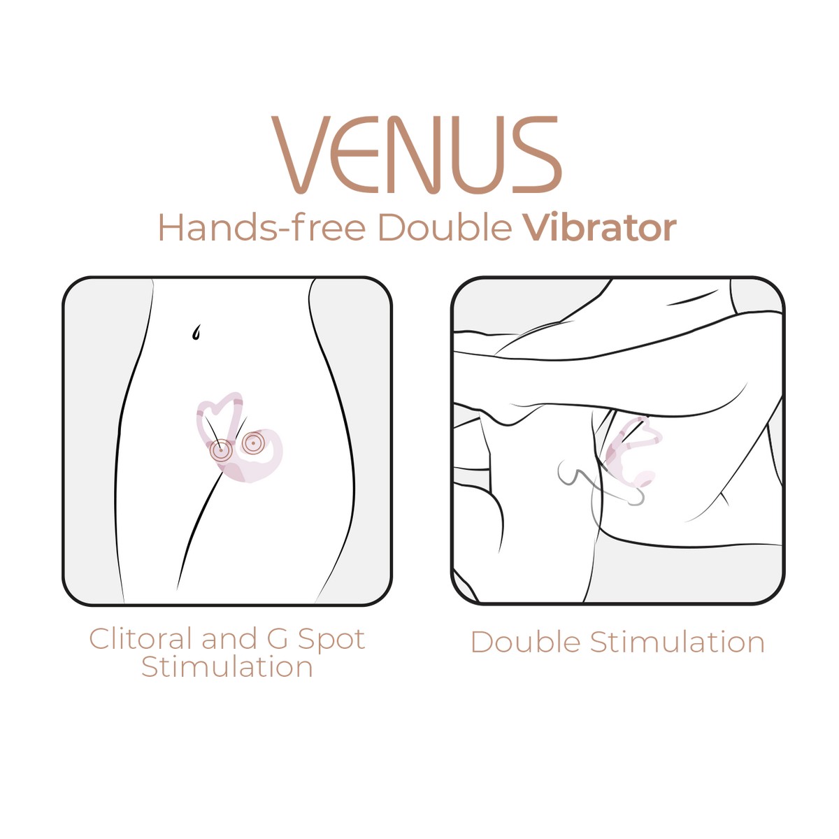 Носимый двойной вибростимулятор Venus