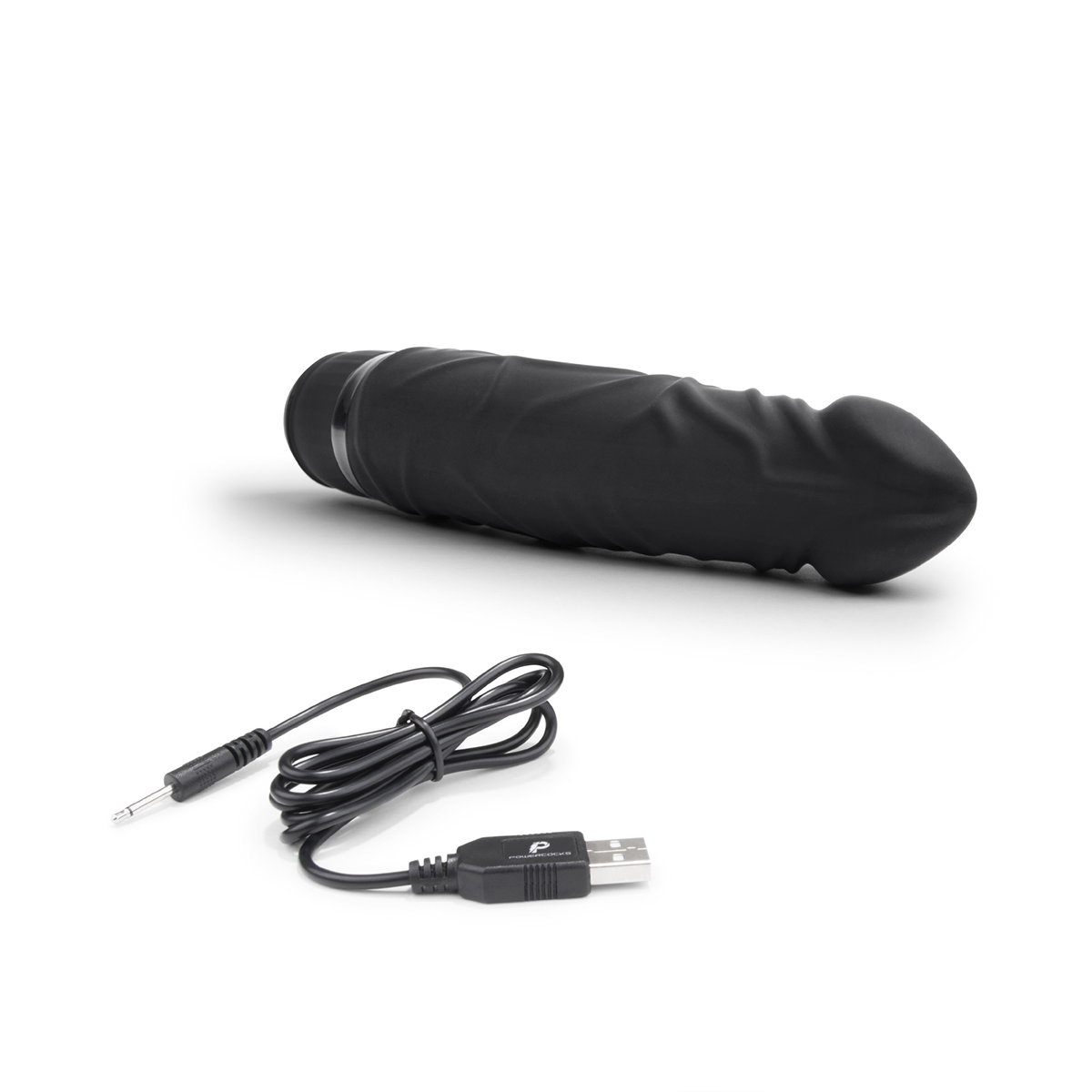 PowerCocks Классический массажер 6.5" Girthy Realistic Vibrator черый