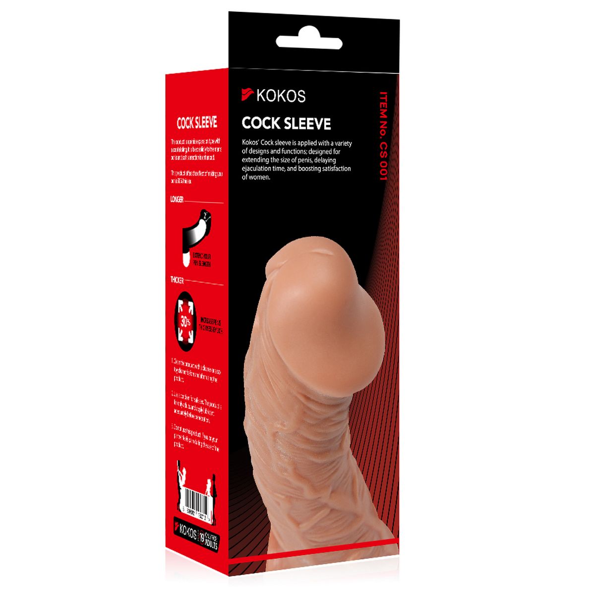 Насадка на фаллос с отверстием для мошонки COCK SLEEVE