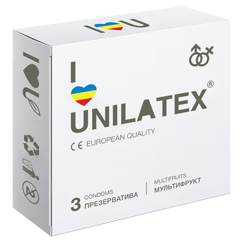 Unilatex Мультифруктовые презервативы Unilatex® Multifruit 1 уп (3 шт)
