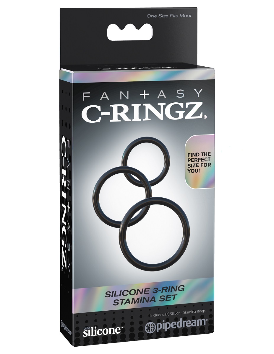 Набор эрекционных колец Fantasy C-Ringz Silicone 3-Ring Stamina Set