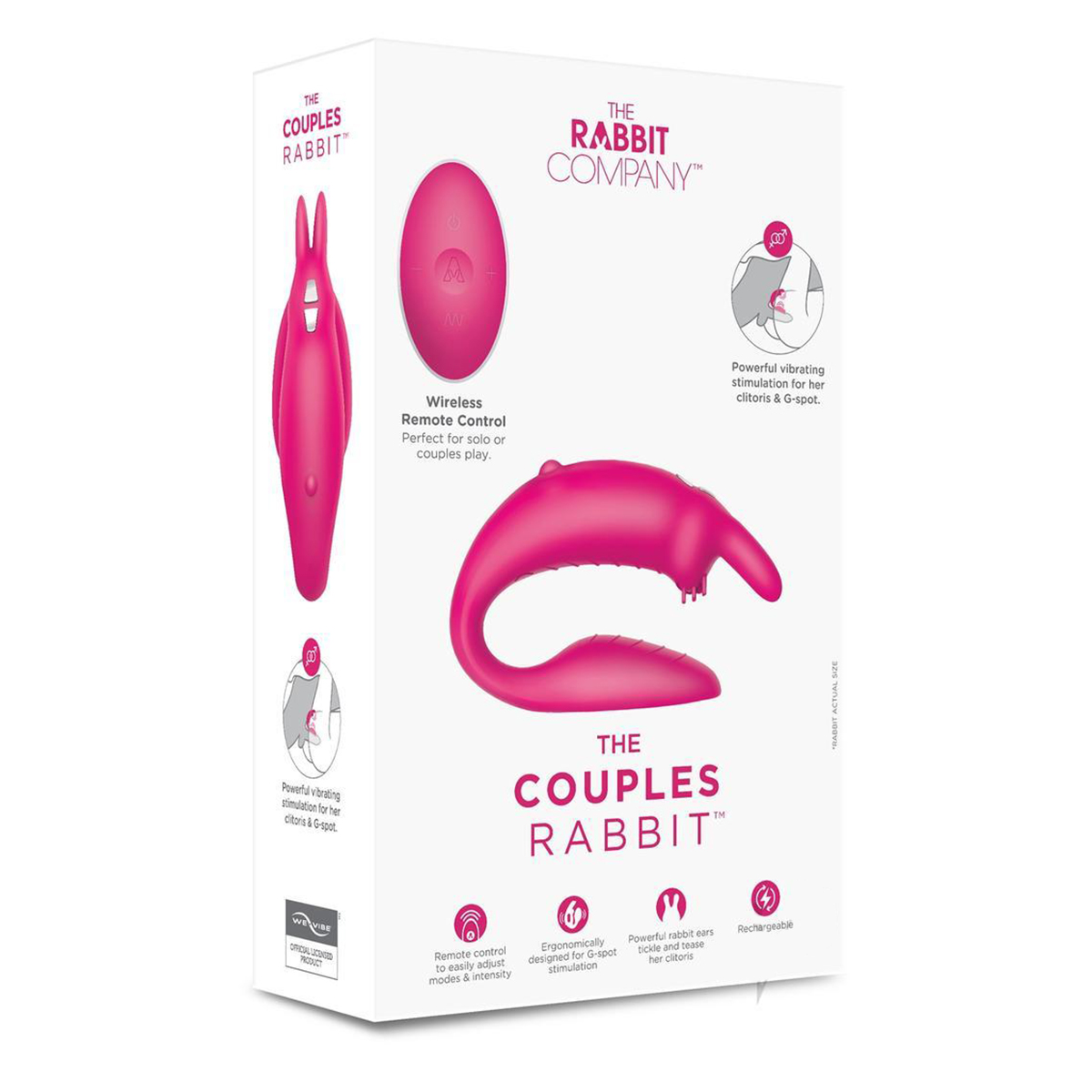 The Rabbit Company Кролик-вивайб для пар THE COUPLES RABBIT розовый