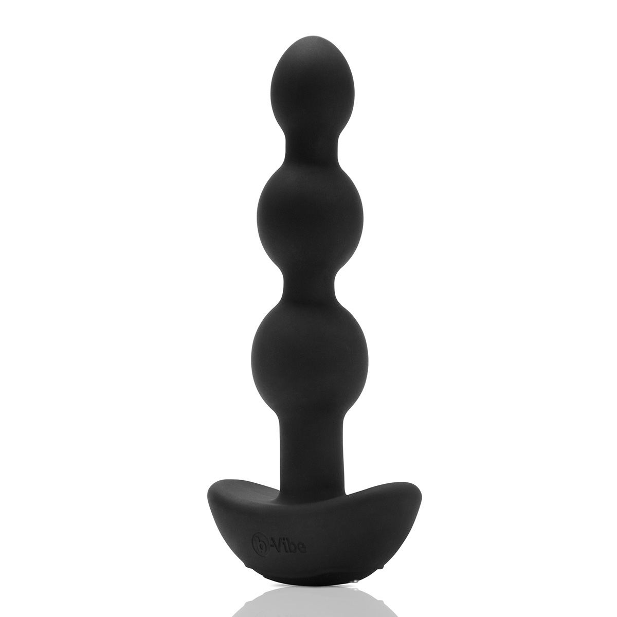 b-Vibe Анальные черные премиум-бусы с 2 моторами b-Vibe Triplet Anal Beads