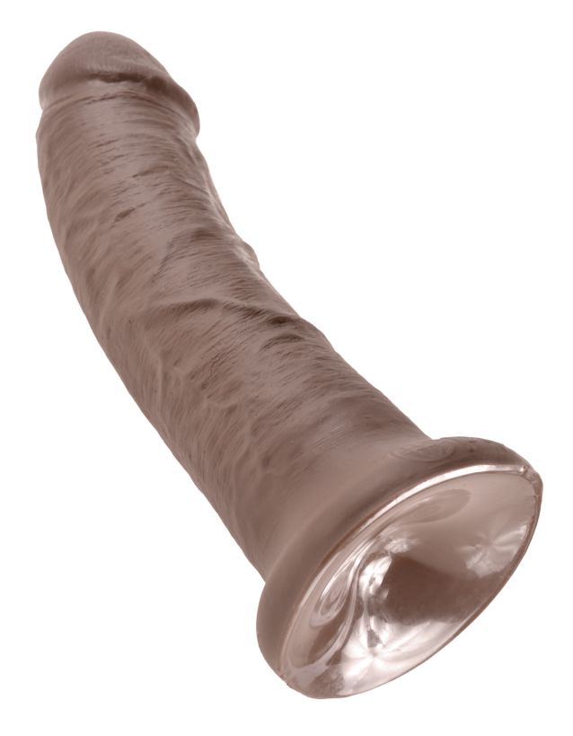 Фаллоимитатор на присоске коричневый King Cock 8 Cock Brown