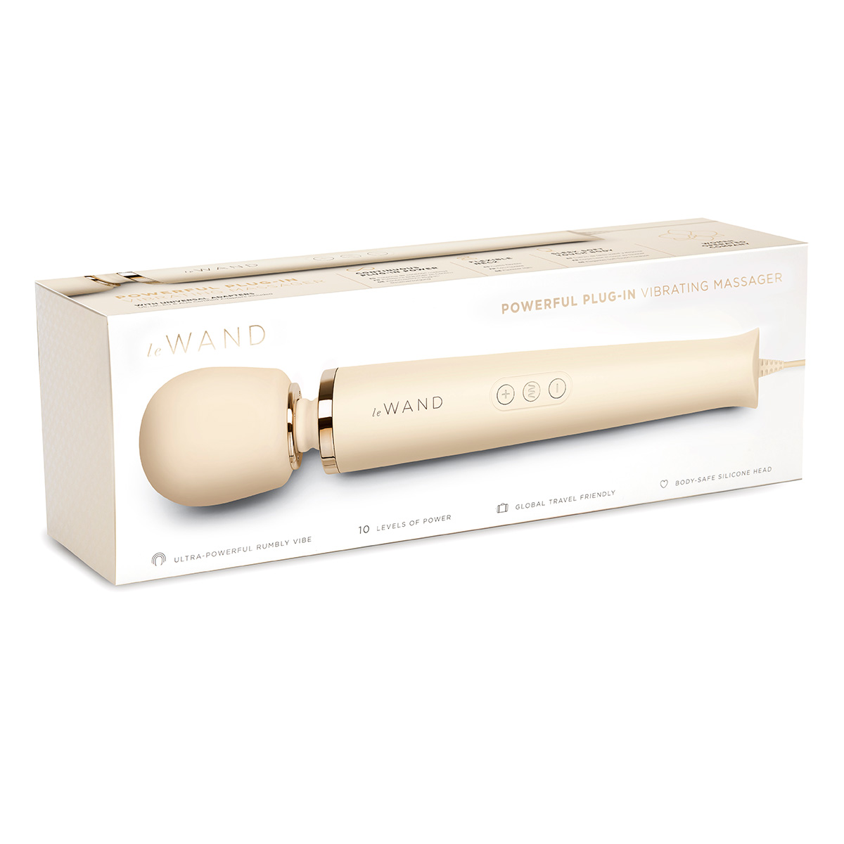 le WAND Кремовый проводной вибромассажер le WAND Cream с 10-ю скоростями