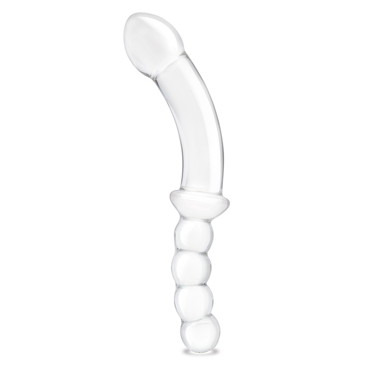 Glas Анально-вагинальный фаллоимитатор 12,5 in Girthy Double Sided Dong With Anal Bead Grip Handle