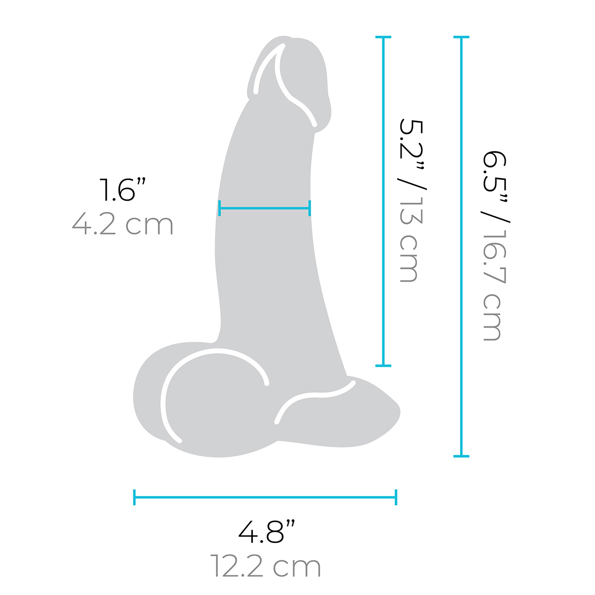 b-Vibe Анальный изогнутый фаллоимитатор SLIPSKIN REALISTIC CURVED 6,5 in