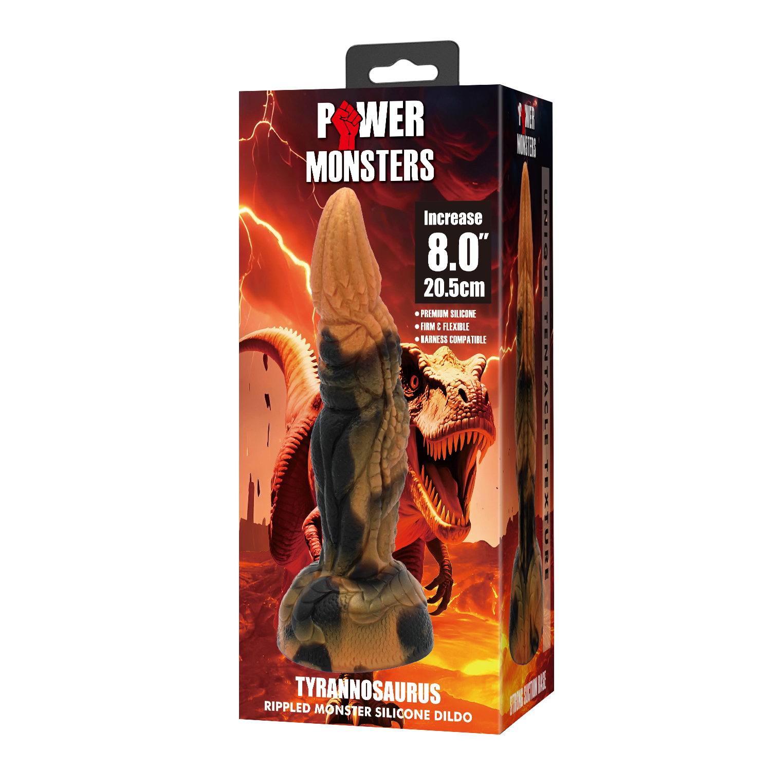 Tyrannosaurus, фаллоимитатор на присоске, серии Power Monsters, 20,5 см