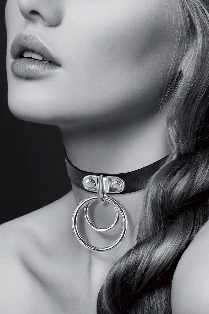 Чокер с кольцами COLLIER RAS DE COU NOIR