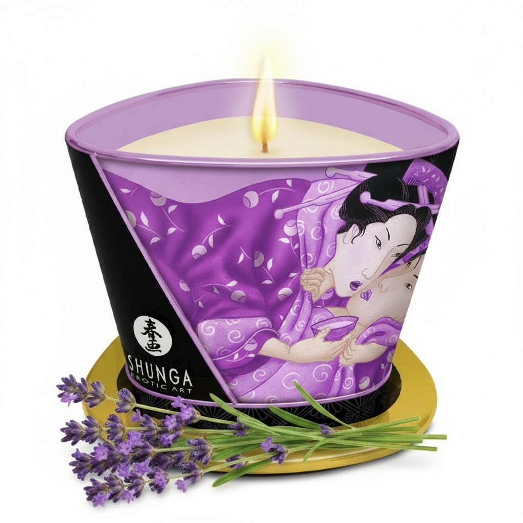 Массажное аромамасло в виде свечи, Sensation Lavender, Лаванда, 170 мл