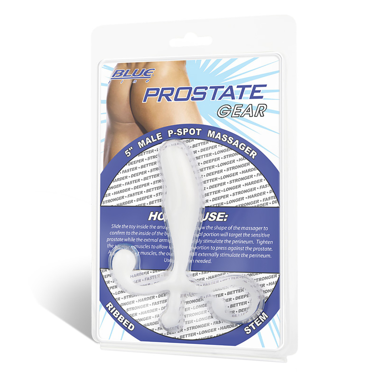 BlueLine Белый массажер простаты 5" Male P-Spot