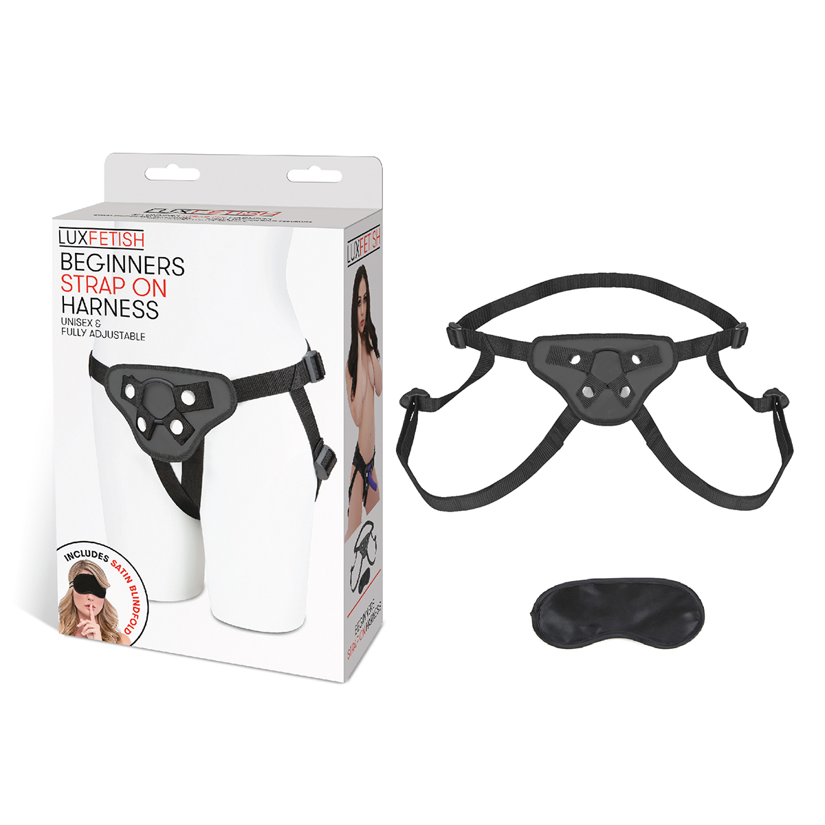 Lux Fetish Черные трусы-джоки для страпона Beginners Strap-on Harness