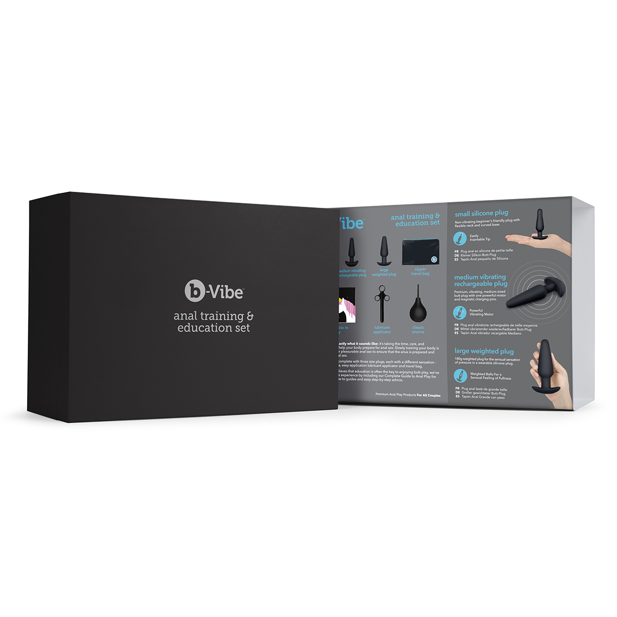 b-Vibe Набор для анального секса - подготовка и обучение B-Vibe Anal Education Set Black