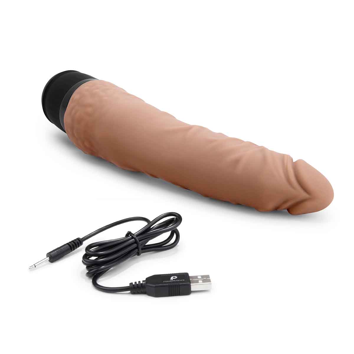 PowerCocks Универсальный вибромассажер цвет мокка 7" Realistic Vibrator