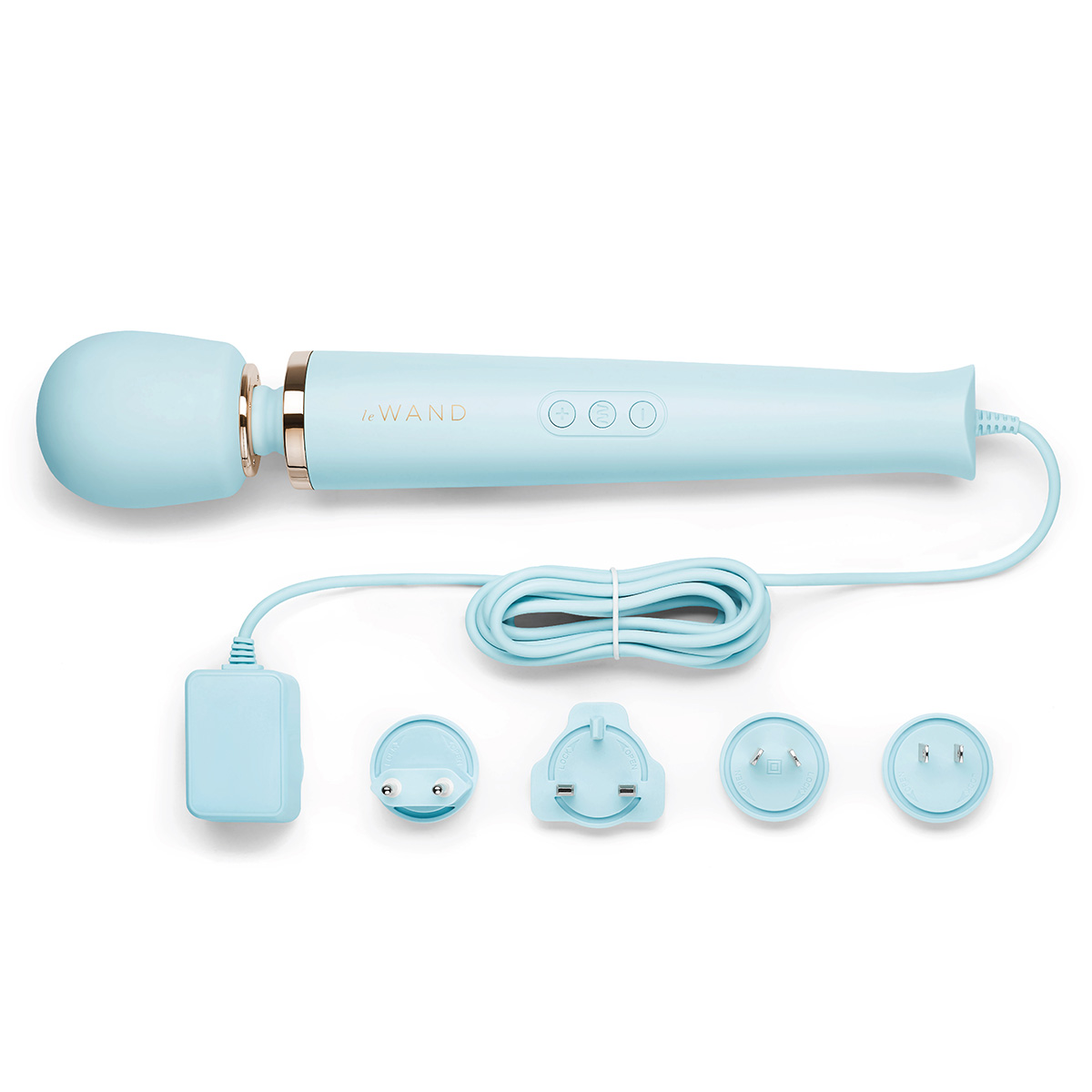 le WAND Нежно-голубой проводной вибромассажер le WAND Sky Blue с 10-ю скоростями