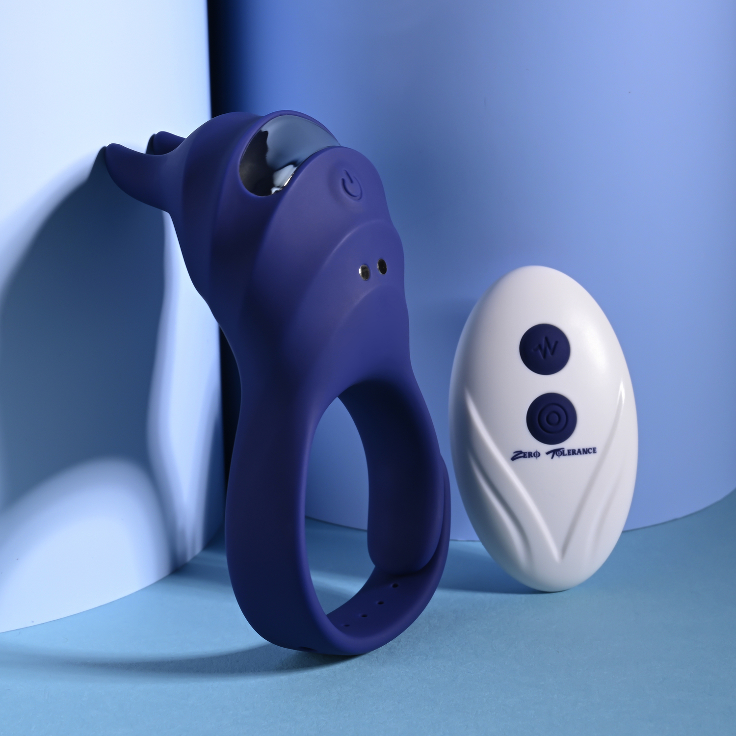 Эрекционное вибро-кольцо с клиторальной подушечкой и пультом ДУ Adjustable Fun Ring