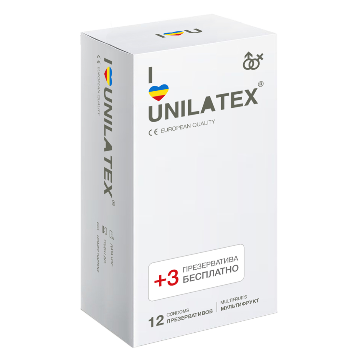Unilatex Мультифруктовые презервативы Unilatex® Multifruit 1 уп (12+3 шт)