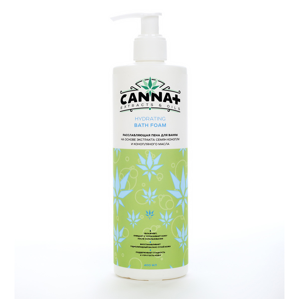 CANNA+ Расслабляющая пена для ванны CANNA+ Hydrating Bath Foam 400 мл