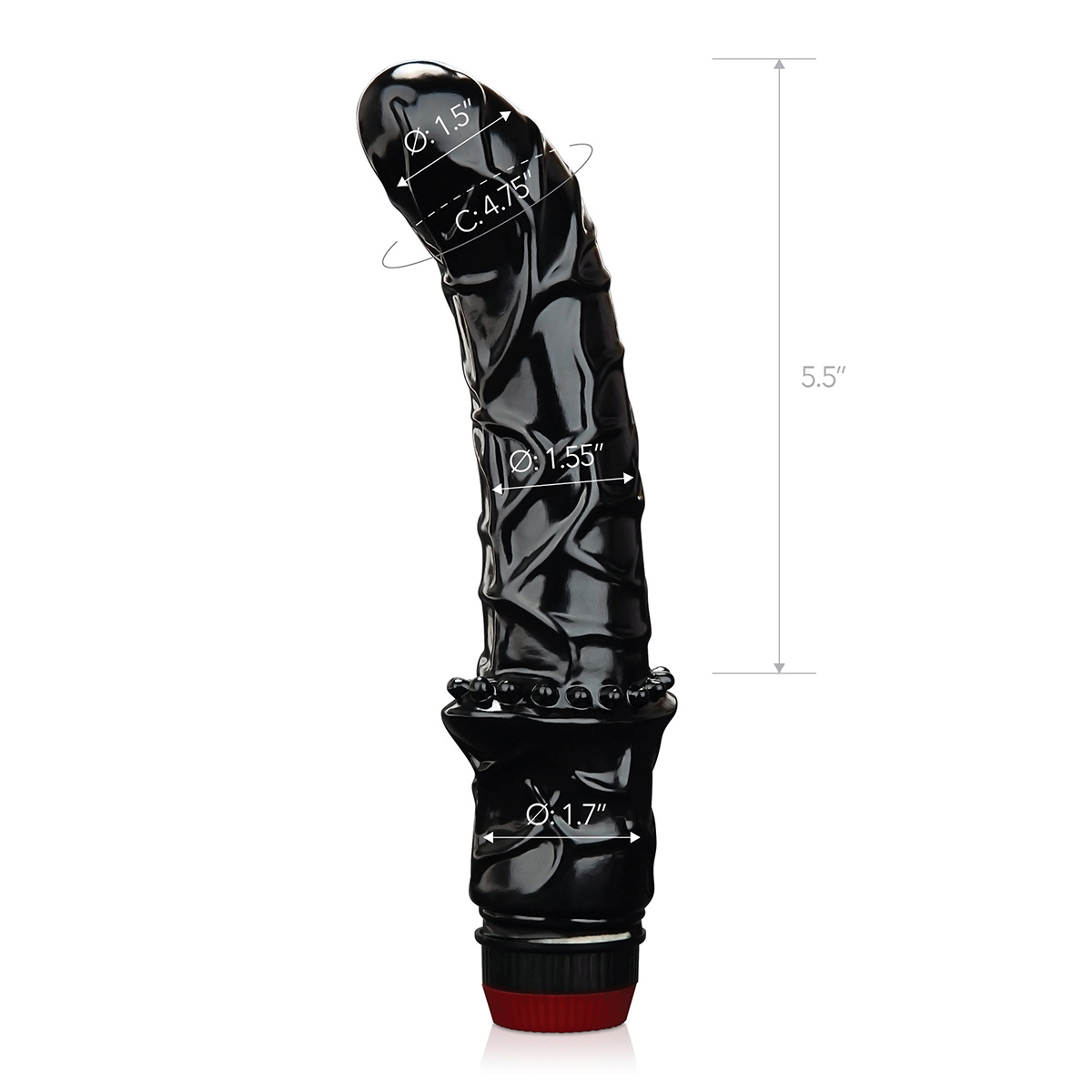 BlueLine Стимулятор простаты с венами 6" Premium Prostate Massager