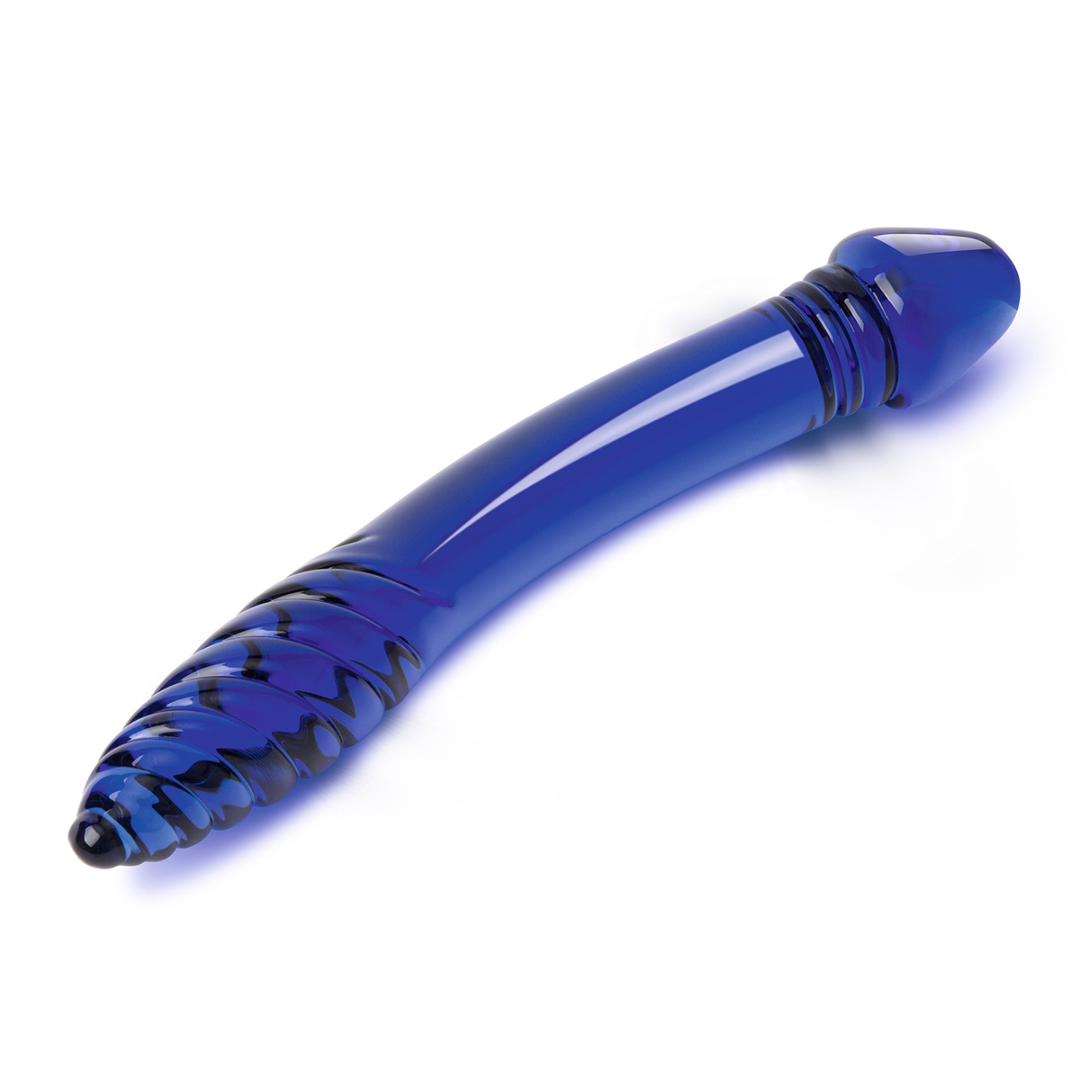Glas Двухголовый рельефный стимулятор 11 in Double-sided Glass Dildo For G-Spot P-Spot Stimulation