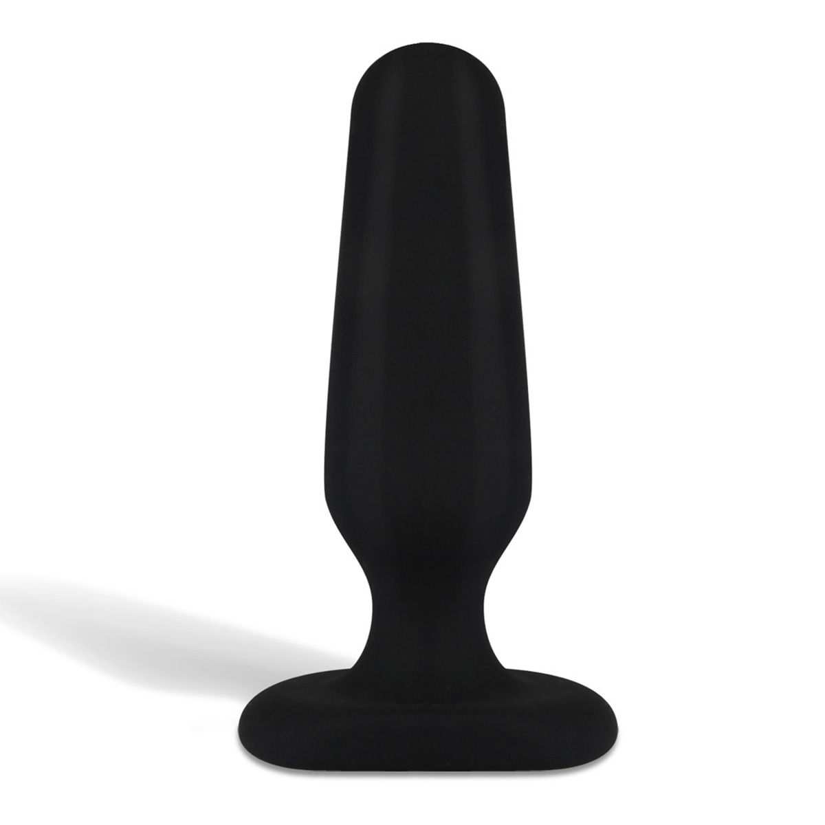 All about anal Миниатюрный черный плаг из силикона Seamless Silicone Butt Plug 3in