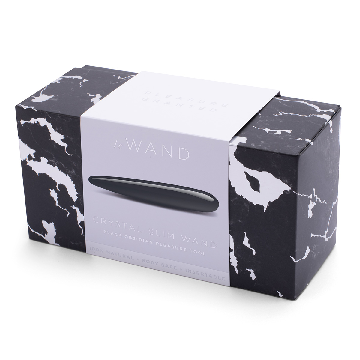 le WAND Массажер тонкий le WAND Crystal Slim Wand черный обсидиан