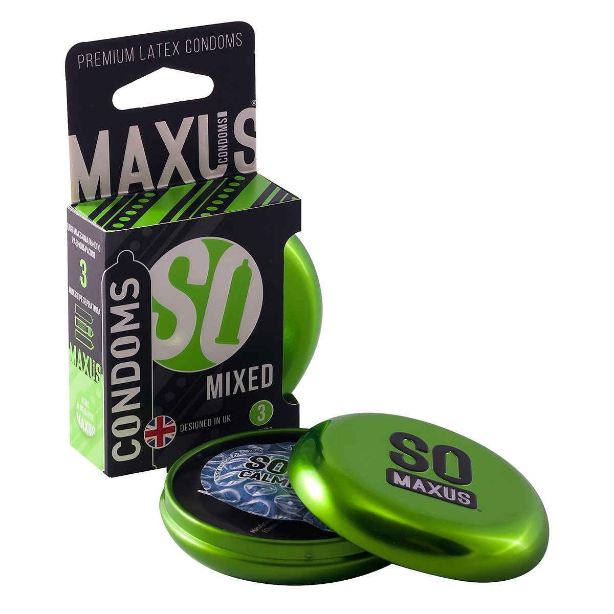 Maxus Презервативы в железном кейсе набор MAXUS Mixed №3 - 1 уп (3 шт)