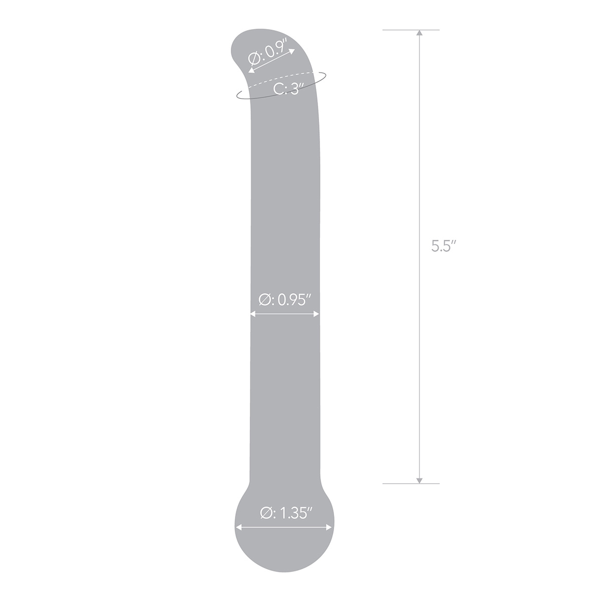 Glas Фиолетовый G-стимулятор PURPLE G-SPOT TICKLER