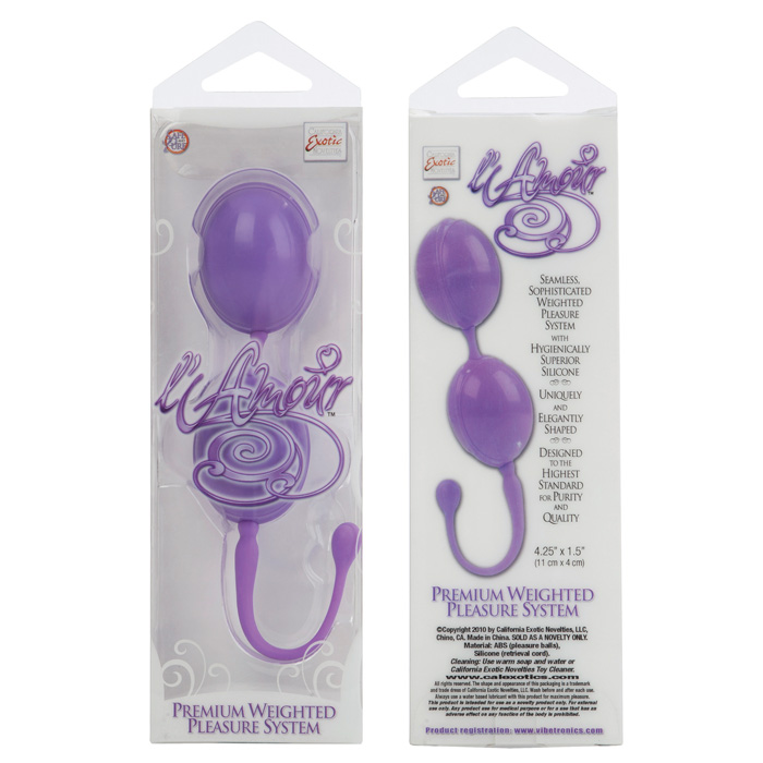California Exotic Novelties Каплевидные вагинальные шарики L'AMOUR фиолетовые