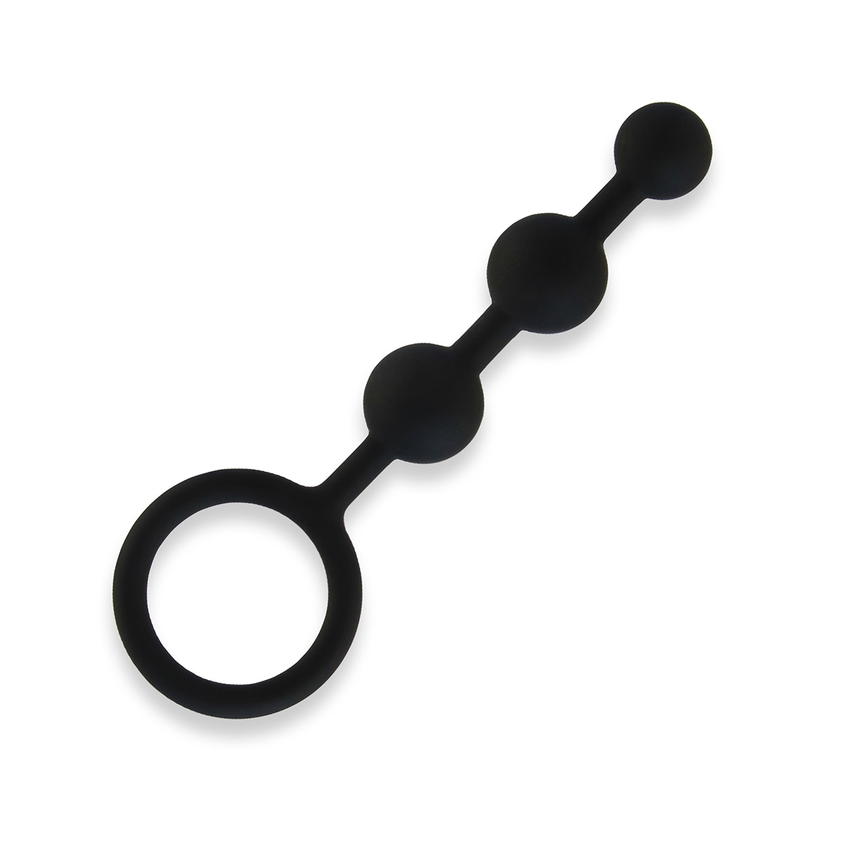 All about anal Черные силиконовые анальные бусины Silicone Anal Beads 3 шарика