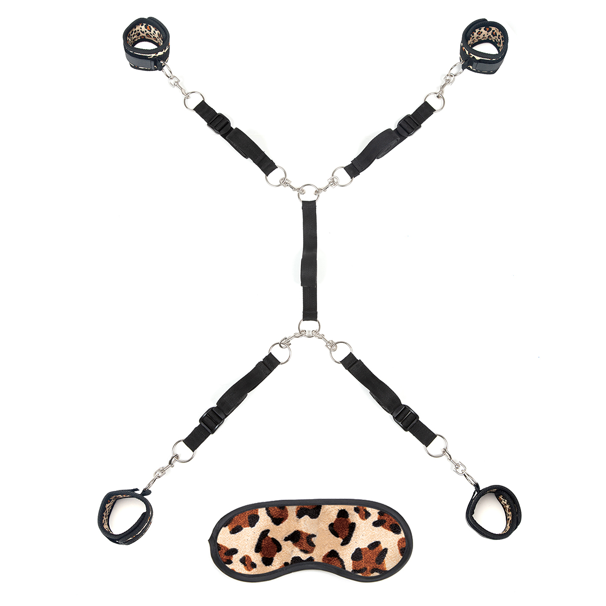 Lux Fetish Фиксатор позиций для рук и ног леопардовый Classic Bedspreader
