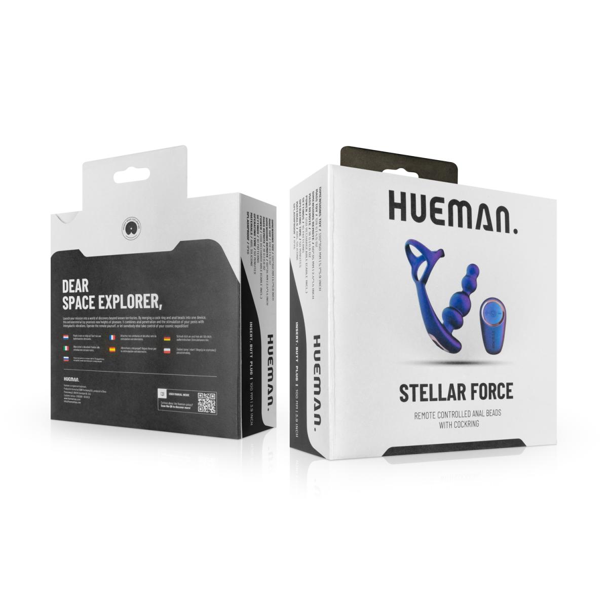 Эрекционное виброкольцо с анальной ёлочкой Stellar Force