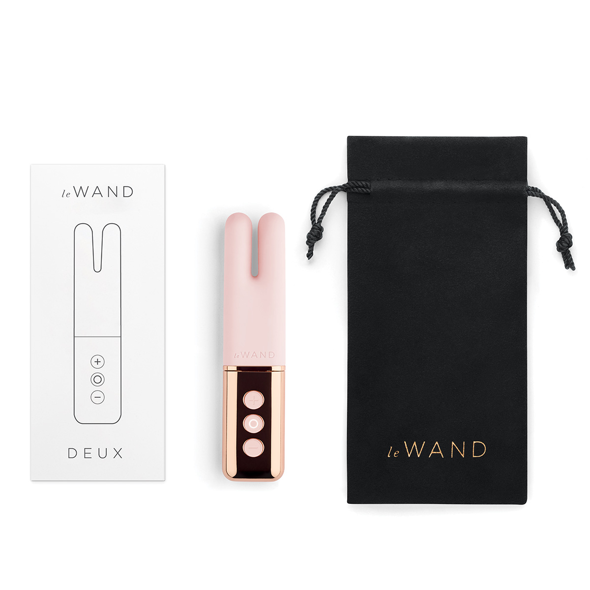 le WAND Двухмоторный мини-вибратор le WAND Deux розовое золото